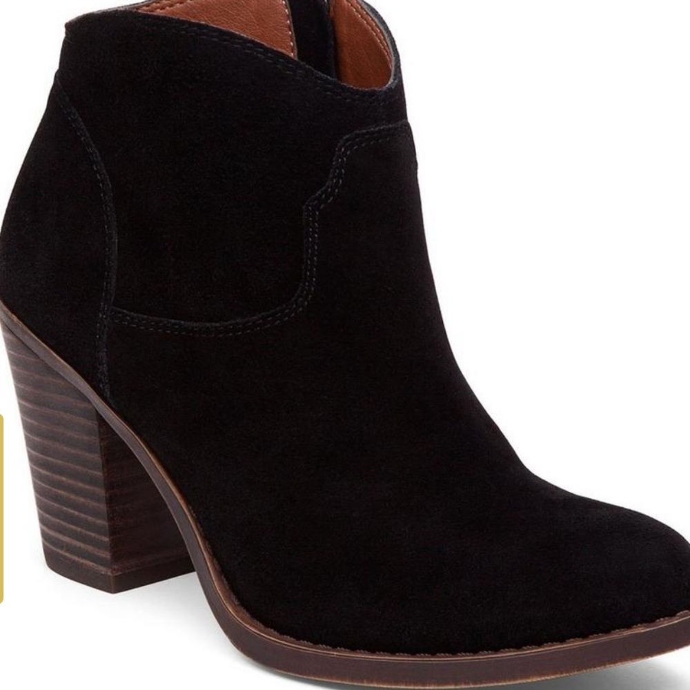 Luck Brand black suede booties - BRAND NEW-size 10